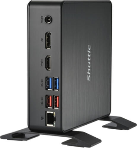 Shuttle XPC Nano PC NC40U3, Intel Core i3-1215U, 1x HDMI, 1x DP,1xUSB-C/DP, 6x USB3.2, 1x 2.5 bay, 2x M.2, 1x LAN, RAID, 24/7 Dauerbetrieb, inkl. VESA & Stand