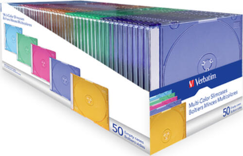 Verbatim 49973 CD-/DVD-Aufbewahrungsbox 50 Disks Gemischte Farben