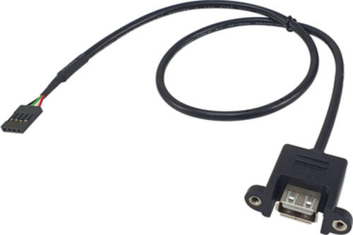 Equip USB 2.0 4Pin Hauptplatine zu USB-A Buchse/Buchse Internes Kabel