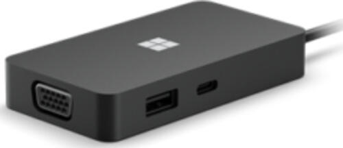 Microsoft Surface USB-C Travel Hub Kabelgebunden USB 3.2 Gen 2 (3.1 Gen 2) Type-C Schwarz