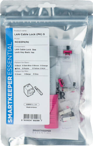 Smartkeeper NC03PKPK Schnittstellenblockierung Schnittstellenblockierung + Schlüssel RJ-45 Pink 1 Stück(e)