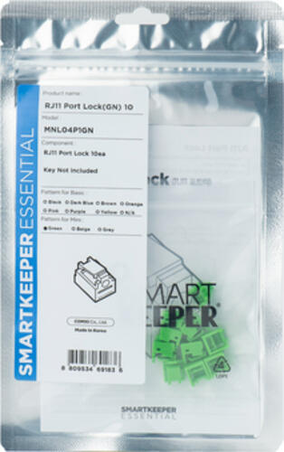 Smartkeeper MNL04P1GN Schnittstellenblockierung RJ-11 Grün 1 Stück(e)