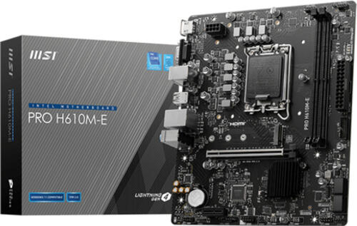 MSI PRO H610M-E Motherboard Intel H610 LGA 1700 micro ATX