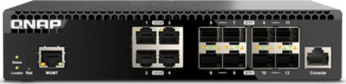 QNAP QSW-M3212R-8S4T Netzwerk-Switch Managed 10G Ethernet (100/1000/10000) 1U