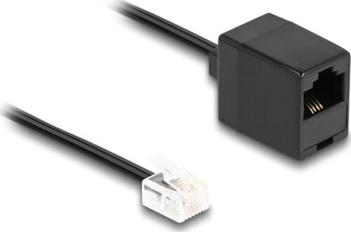 DeLOCK Telefonkabel RJ11 Stecker zu RJ45 Buchse schwarz 1 m