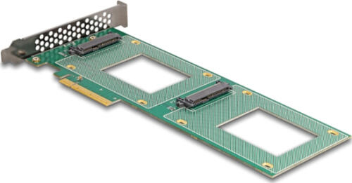 DeLOCK PCI Express 4.0 x8 Karte zu 2 x intern U.2 NVMe SFF-8639 - Bifurcation (LxB: 236 x 87 mm)