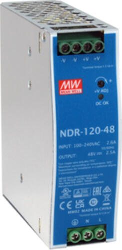 LevelOne 48V DC Industrie-Netzteil, 120W, DIN-Schiene,-20  +70 