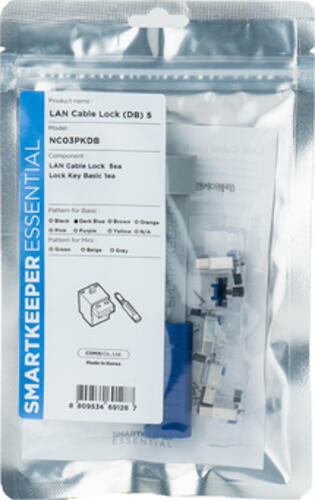 Smartkeeper NC03PKDB Schnittstellenblockierung Schnittstellenblockierung + Schlüssel RJ-45 Blau 1 Stück(e)