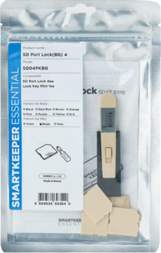 Smartkeeper SD04PKBG Schnittstellenblockierung SD card Beige Kunststoff 1 Stück(e)