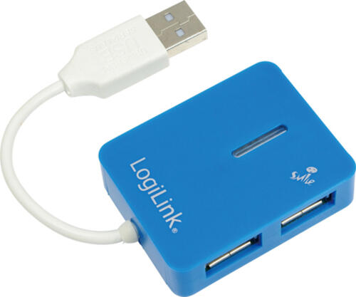 LogiLink USB 2.0 4-Port Hub 480 Mbit/s Blau