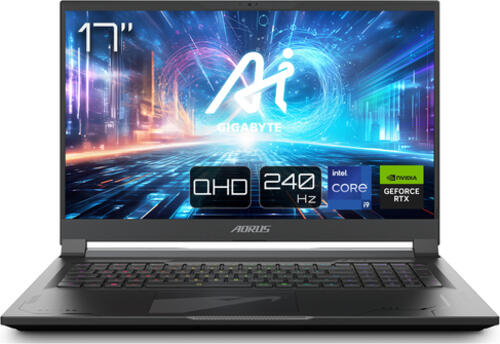 GIGABYTE AORUS 17X AZG- Notebook, schwarz, 17.3  Zoll, i9-14900HX, 8C+16c/32T, 32GB RAM, 2 TB SSD, Win 11 Home