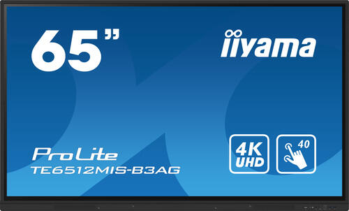 iiyama TE6512MIS-B3AG Signage-Display Kiosk-Design 165,1 cm (65) LCD WLAN 400 cd/m 4K Ultra HD Schwarz Touchscreen Eingebauter Prozessor Android 11 24/7