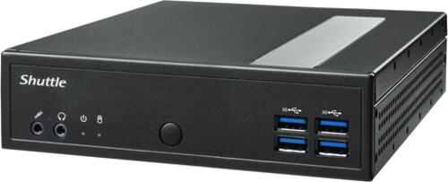 Shuttle XPC slim Barebone DL30N, Intel N100, 1x DDR5, 2x LAN (2x 2.5Gbit), 2xCOM,1xHDMI,1xDP, 1x VGA, lüfterlos, 24/7 Dauerbetrieb