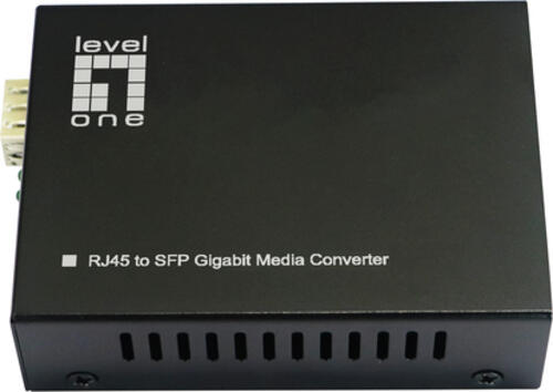 LevelOne RJ45-zu-SFP-Gigabit-Medienkonverter, 802.3bt 60W PoE PSE