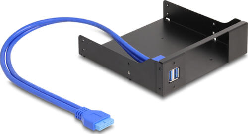 DELOCK 5.25 Metall Einbaurahmen für Slim Bay,USB 5 Gbps Hub