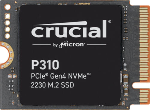 1.0 TB SSD Crucial P310, M.2/M-Key (PCIe 4.0 x4), lesen: 7100MB/s, schreiben: 6000MB/s SLC-Cached, TBW: 220TB