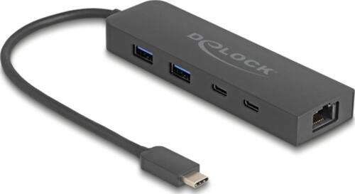 DeLOCK 10 Gbps USB Hub mit 2,5 Gigabit LAN Port und PD 85 W