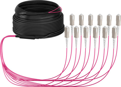 EFB Elektronik O8341S30OM4 InfiniBand/Glasfaserkabel 30 m 12x SC U-DQ(ZN) BH Beige, Schwarz, Magenta