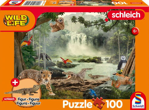 Schleich: Wild Life - Im Regenwald (100 Teile, inkl. Schleich Krokodil