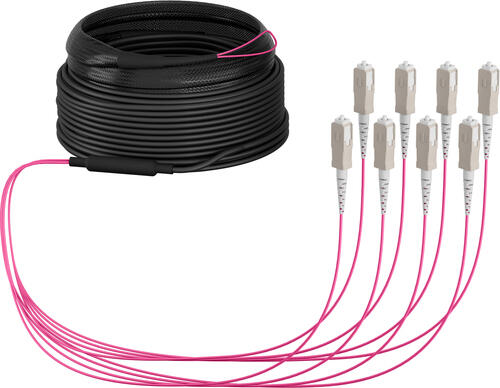 EFB Elektronik O8321S10OM4 InfiniBand/Glasfaserkabel 10 m 8x SC U-DQ(ZN) BH Beige, Schwarz, Magenta