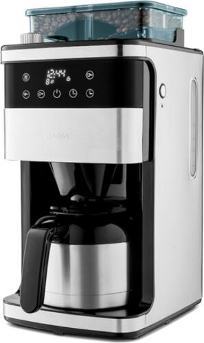 MEDION KAFFEEMASCHINE MIT MAHLWERK MD 19911 8 Mahlstufen, 1 Liter Wassertank, Thermoskanne, Timer-Funktion, 800 - 1000 Watt