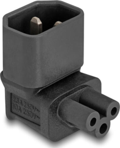 DeLOCK Netzadapter IEC 60320 - C14 auf C5, Stecker / Buchse, 2,5 A, 90 gewinkelt