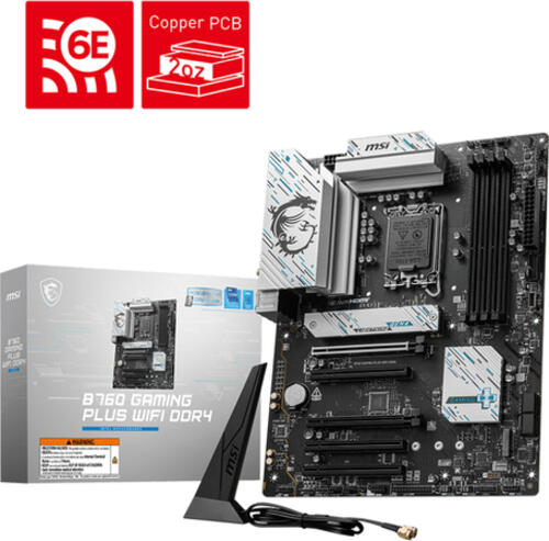 MSI B760 GAMING PLUS WIFI DDR4 Motherboard Intel B760 LGA 1700 ATX