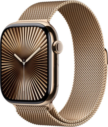 Apple Watch Series 10 OLED 46 mm Digital 416 x 496 Pixel Touchscreen 4G Gold WLAN GPS