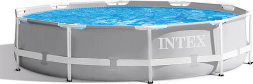 Intex 26700NP Aufstellpool Gerahmter Pool Rund 4485 l Grau