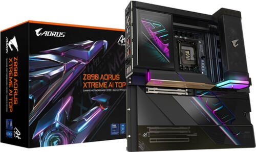 GIGABYTE Z890 AORUS XTREME AI TOP Motherboard - Unterstützt Intel Core Ultra (Serie 2) CPUs, 22+1+2 Phasen VRM, bis zu 9500MHz DDR5 (OC), PCIe 5.0 M.2, Wi-Fi 7, Thunderbolt 5