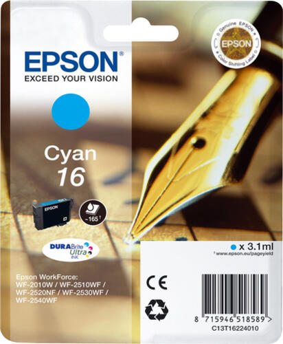 Epson Pen and crossword Singlepack Cyan 16 DURABrite Ultra Ink