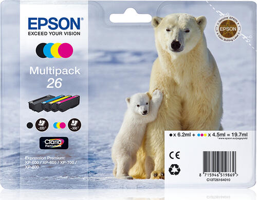 Epson Polar bear Multipack 4-colours 26 Claria Premium Ink