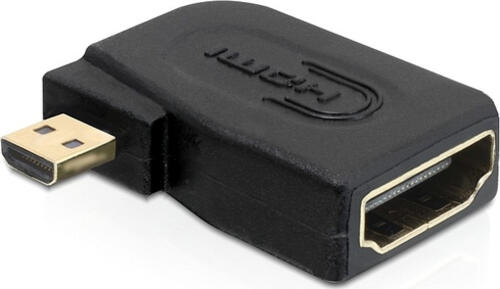 DeLOCK HDMI A/micro-D 19-p HDMI-A F 19-p micro HDMI-D M Schwarz