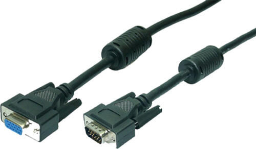 LogiLink VGA M/F 1.8m VGA-Kabel 1,8 m VGA (D-Sub) Schwarz