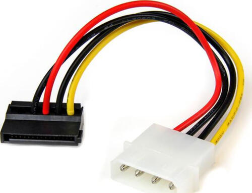 StarTech.com 15 cm 4-polig-Molex-auf-linksgewinkelt-SATA-Stromkabeladapter