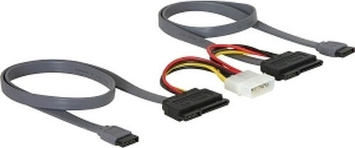 DeLOCK SATA All-in-One cable for 2x HDD SATA-Kabel 0,5 m