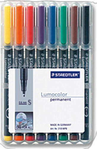 Staedtler 313 WP8 Permanent-Marker Schwarz, Blau, Braun, Grün, Orange, Rot, Violett, Gelb 1 Stück(e)