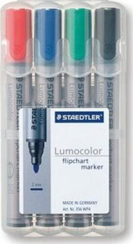 Staedtler 356 WP4 Marker 4 Stück(e) Schwarz, Blau, Grün, Rot