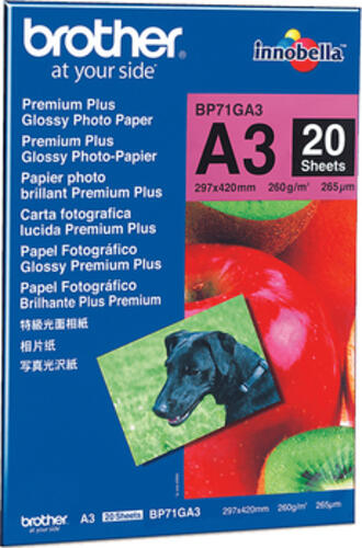 Brother BP71GA3 Fotopapier A3 Blau, Rot Glanz