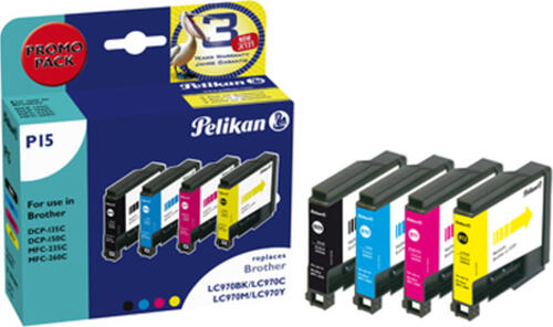 Pelikan 360670 Druckerpatrone 4 Stück(e) Schwarz, Cyan, Magenta, Gelb