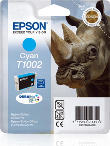 Epson Rhino Singlepack Cyan T1002 DURABrite Ultra Ink