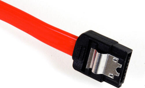 Sharkoon SATA 2 Cable with latch, 50 cm SATA-Kabel 0,5 m Rot