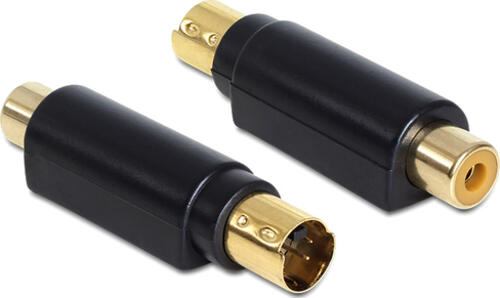 DeLOCK 65491 Kabeladapter mini S-Video RCA Schwarz