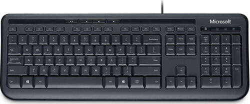 Microsoft Wired Keyboard 600 Tastatur Büro USB QWERTY US Englisch Schwarz