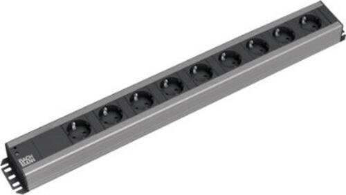 Bachmann 300.001 Stromverteilereinheit (PDU) 9 AC-Ausgänge 2U Schwarz, Grau