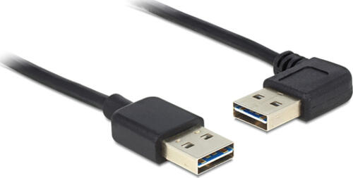 DeLOCK 3m USB 2.0 A m/m 90 USB Kabel USB A Schwarz