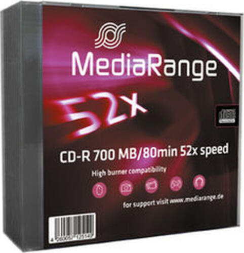 MediaRange MR205 CD-Rohling CD-R 700 MB 52x 10 Stück(e)