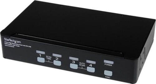 StarTech.com 4 Port Dual Link DVI USB KVM Switch mit Audio - DVI KVM Desktop Umschalter