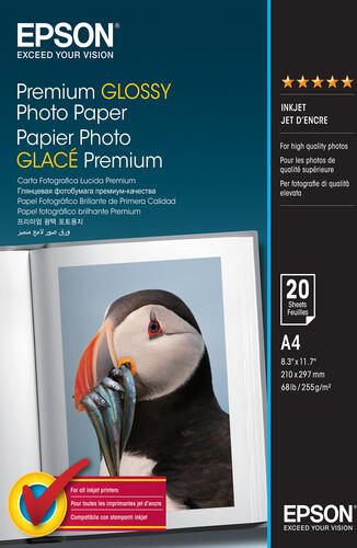 Epson Premium Glossy Photo Paper - A4 - 20 Blätter