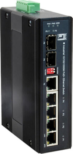 LevelOne IES-0610 Netzwerk-Switch Gigabit Ethernet (10/100/1000) Power over Ethernet (PoE) Schwarz